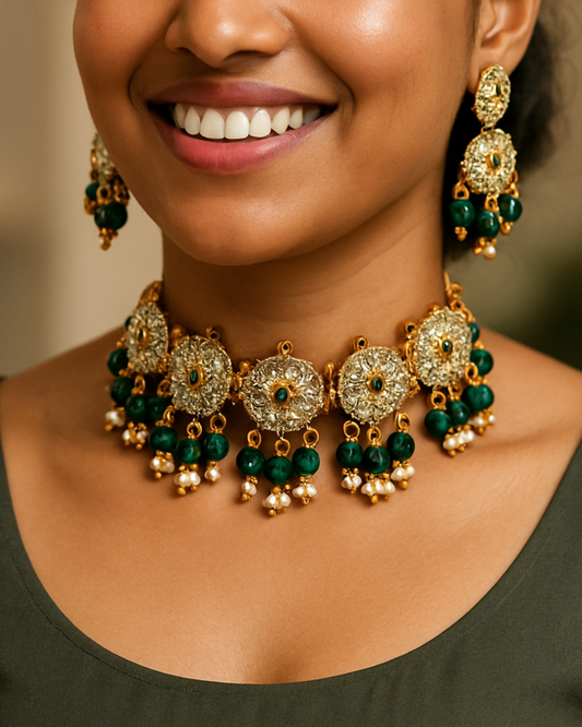 Meenakari Polki Choker Set