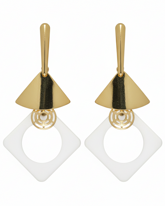 Geometric Drop Earrings Transparent