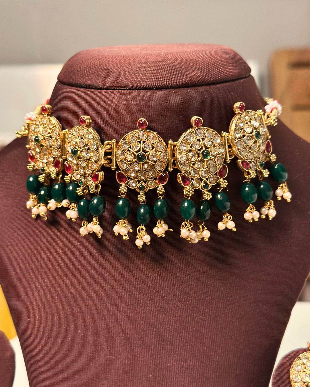 Meenakari Polki Choker Set