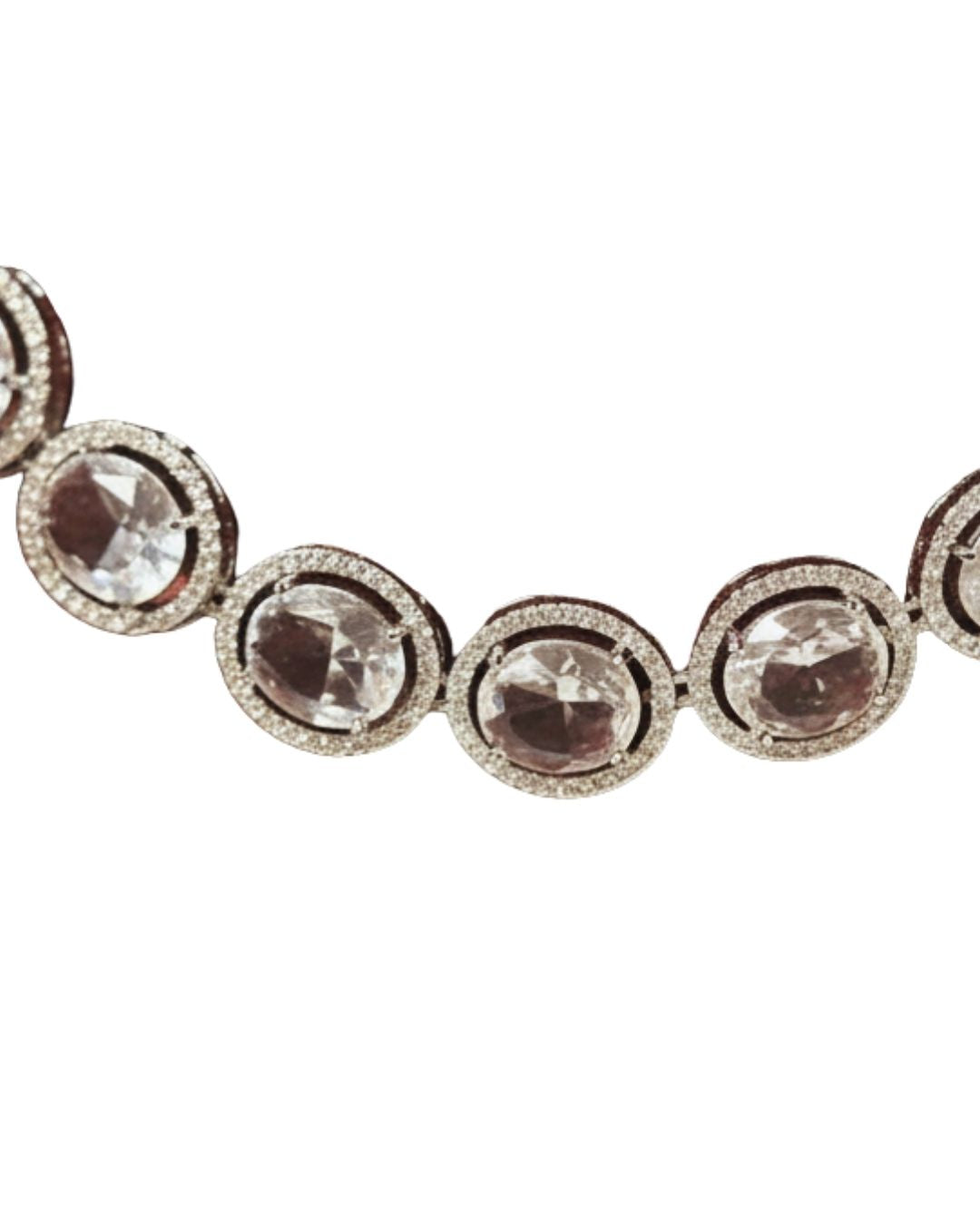 Crystal Oval Choker Necklace Set 'Nila' – With Love, Bashi