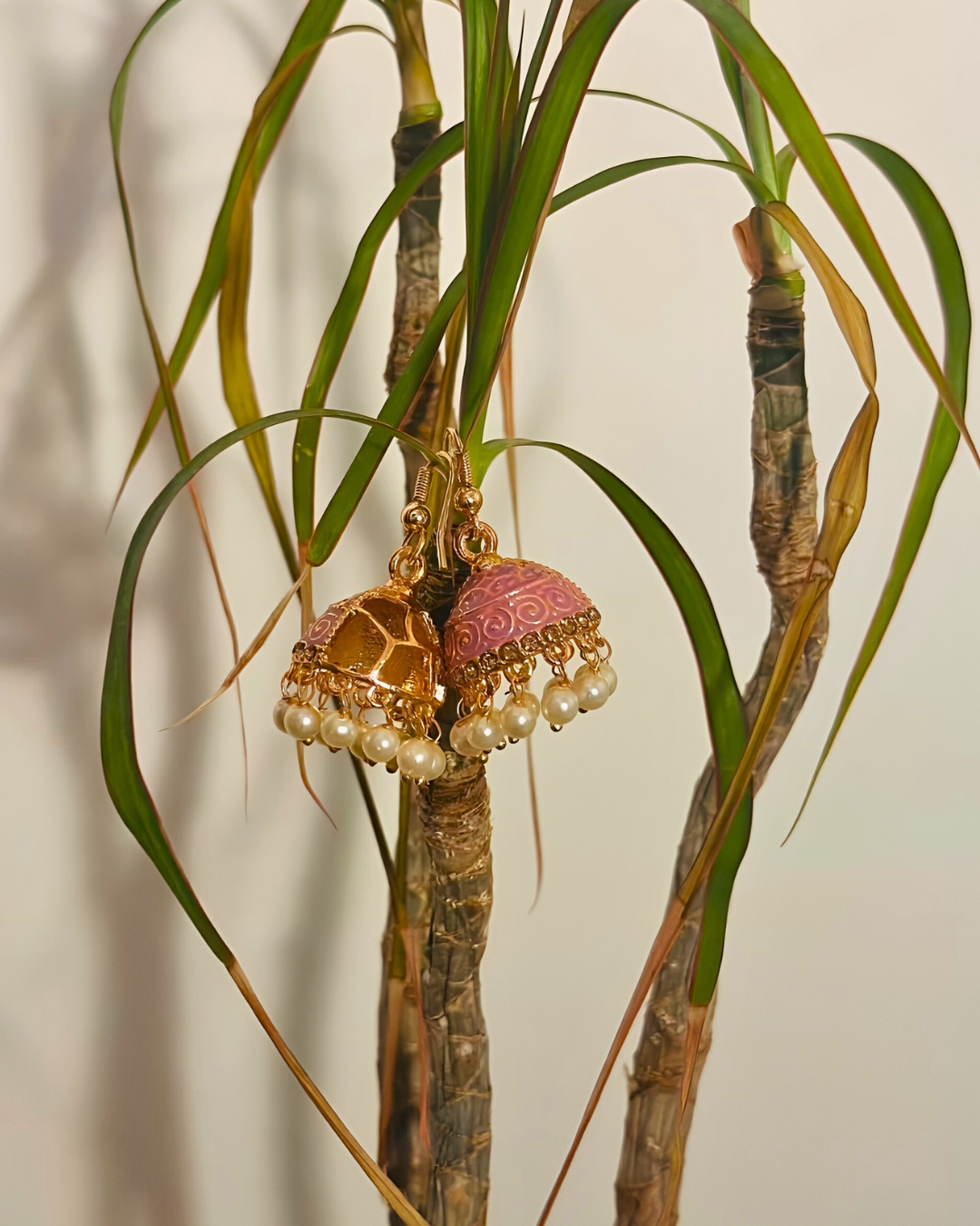 Kohinoor Pink Dome Jhumka