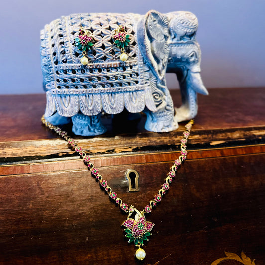 Sigi: Peacock Pendant Set