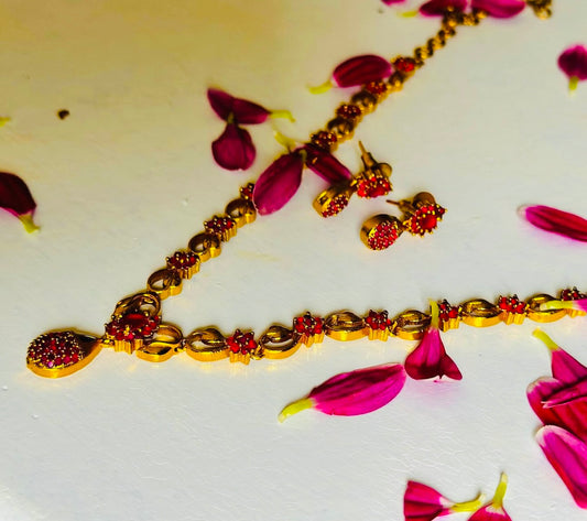 Flora: Gold- Plated Ruby Set