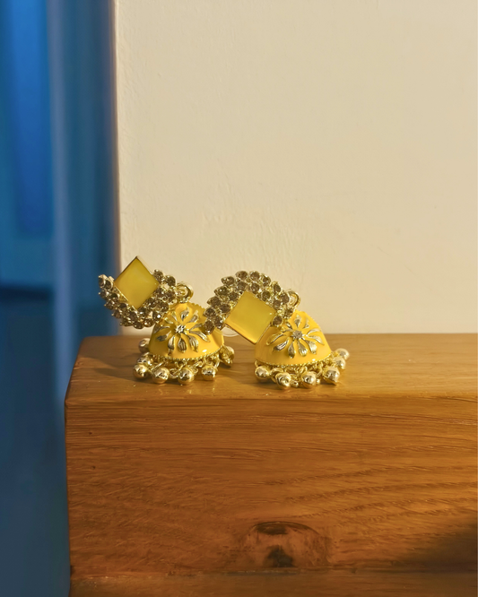 Meenakari Jhumka Earrings