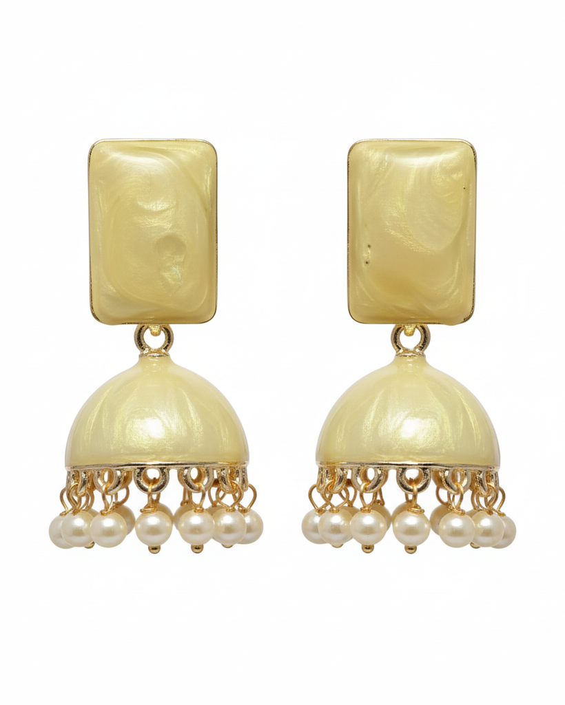 Lemon Yellow Jhumka Transparent
